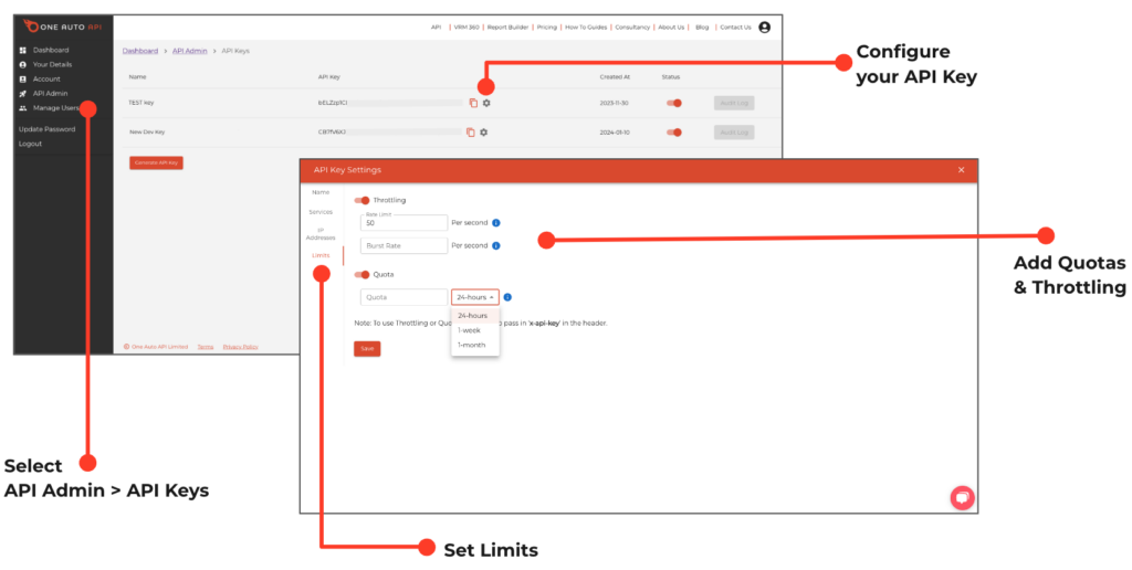 Quotas & Throttling – One Auto API Documentation & Knowledge Base